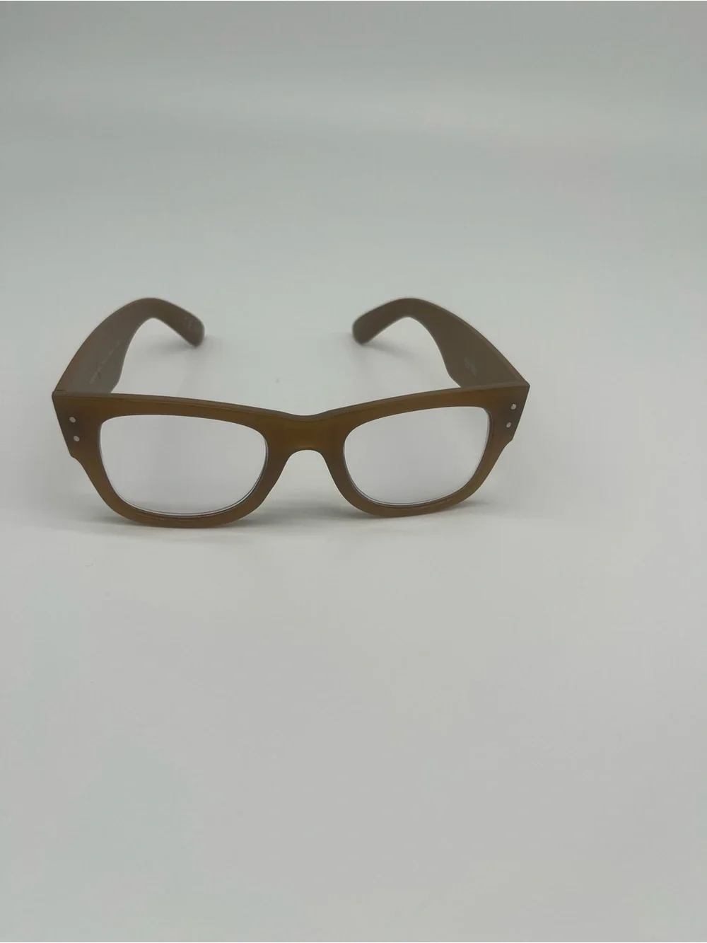 Classic Brown Rectangular Reading Glasses